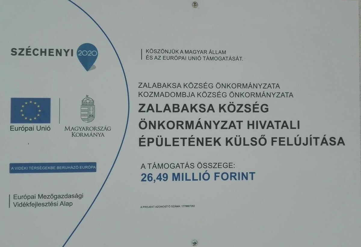 Pályázatok VP67.2.17.4.1.116. Zalabaksa Önkormányzat Hivatalos